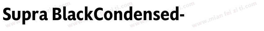 Supra BlackCondensed字体转换